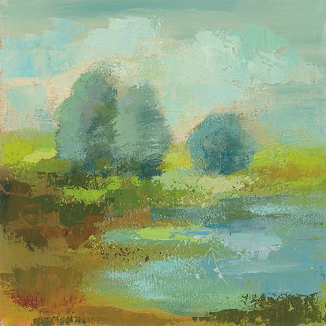Art Print: Windsor Blue Field I by Silvia Vassileva: 12x12in