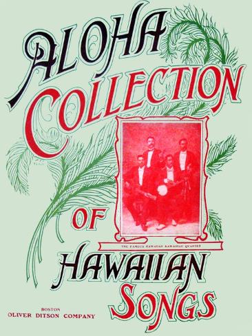 Art Print: Aloha Collection Of Hawaiian Songs by F.C. Hale: 12x9in