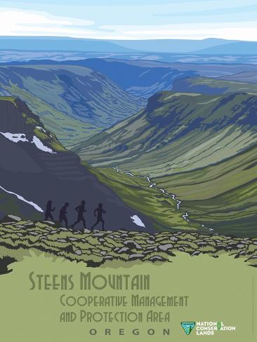 Art Print: Steens Mountain Cooperative Management And Protection Area by Bureau of Land Management: 12x9in