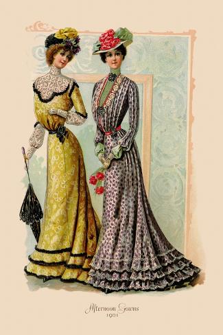 Art Print: Afternoon Gowns: 18x12in