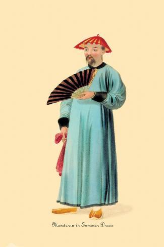 Art Print: Mandarin in Summer Dress by George Henry Malon: 18x12in