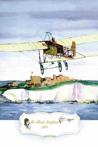 Art Print: The Bleriot Monoplane, 1909 by Charles H. Hubbell: 18x12in