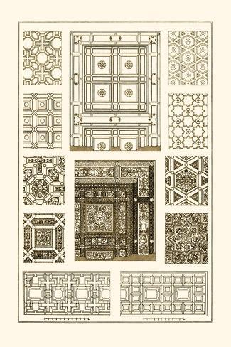 Art Print: Ceilings with Bays and Mouldings by J Buhlmann: 18x12in