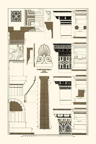 Art Print: Details of the Parthenon at Athens by J Buhlmann: 18x12in