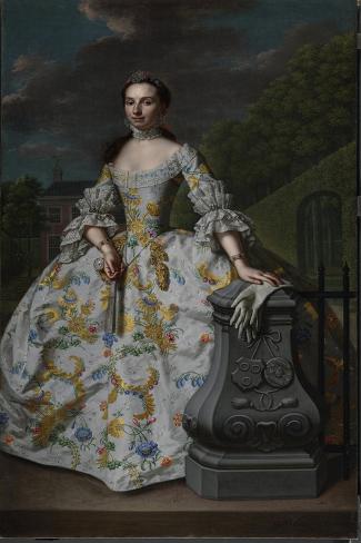 Art Print: Portrait of Charlotte Beatrix Strick Van Linschoten by Mattheus Verheyden: 18x12in