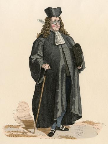 Art Print: French Solicitor, 1725: 12x9in