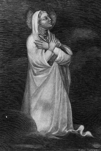 Art Print: Mary, in Prayer by Andrea Orcagna: 18x12in