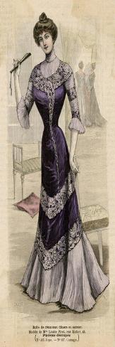 Art Print: Purple Dress 1899: 24x8in