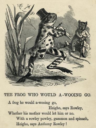 Art Print: A Frog He Would A-Wooing Go by T. Dalziel: 12x9in