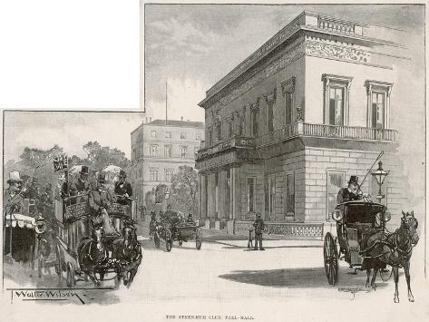 Art Print: The Athenaeum Club, Pall Mall: 12x9in