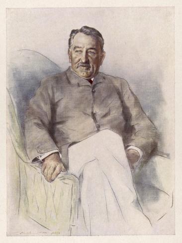 Art Print: Cecil Rhodes - Statesman, Entrepreneur and Imperialist in South Africa: 12x9in