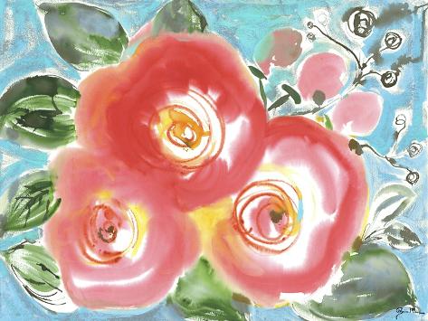 Art Print: Bed of Roses II by Julia Minasian: 12x9in