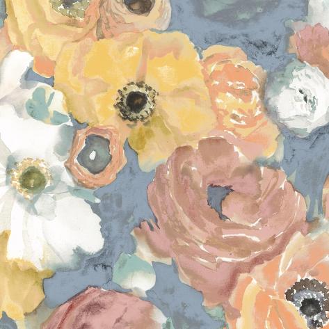 Art Print: Happy Florals I by Studio W: 12x12in