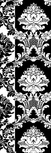 Art Print: Damask in Black and Cream II by Vision Studio: 24x8in
