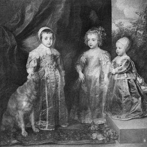 Giclee Print: The Three Sons of Charles I, King of England, 1630S by Sir Anthony Van Dyck: 16x16in