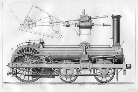 Giclee Print: Crampton's Railway Locomotive Engine, 1866 by GB Smith: 18x12in