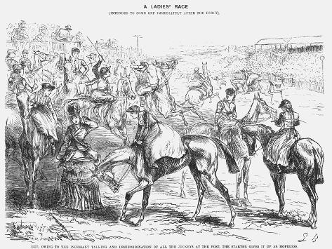 Giclee Print: A Ladies' Race, 1872 by Joseph Swain: 12x9in