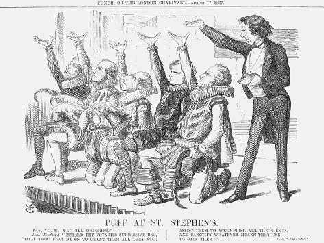 Giclee Print: Puff at St Stephen'S, 1867 by John Tenniel: 12x9in