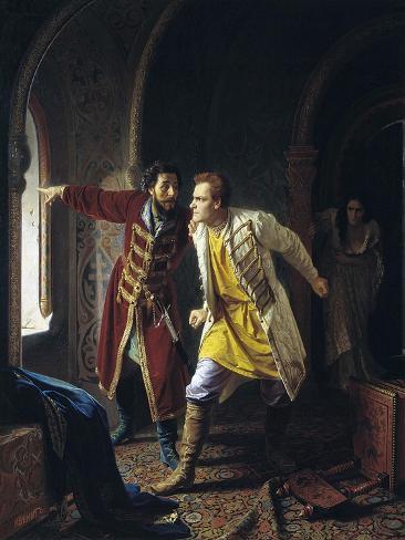 Giclee Print: Last Minutes of False Dmitriy I, 1879 by Karl Gottlieb Wenig: 12x9in