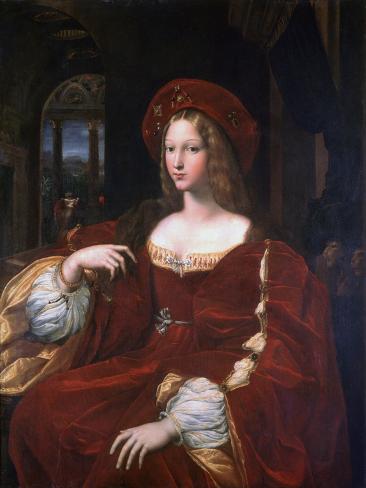 Giclee Print: Portrait of Jeanne D'Aragon, 1518 by Raphael: 12x9in