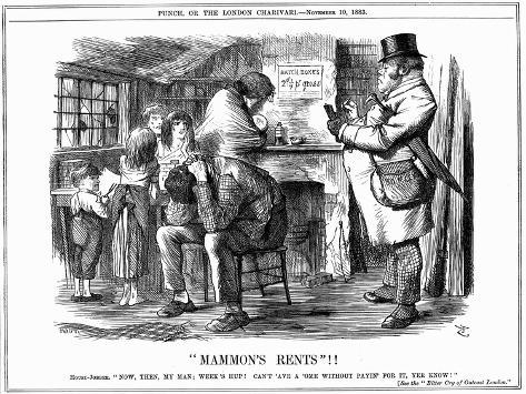 Giclee Print: Mammon's Rents, 1883: 12x9in