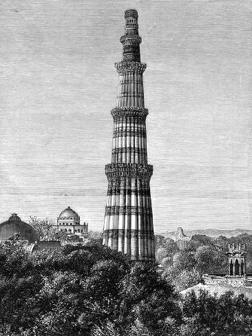 Giclee Print: The Tower of Kutar, Delhi, India, 1895: 12x9in