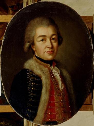 Giclee Print: Portrait of Prince Stepan Borisovich Kurakin (1754-180), Second Half of the 18th C: 12x9in