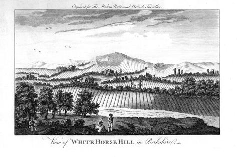 Giclee Print: White Horse Hill, Berkshire, Late 18th Century: 18x12in