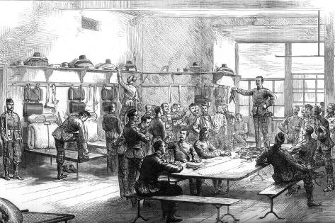 Giclee Print: Sale of a Deserter's Kit in the Barracks, 1875: 18x12in