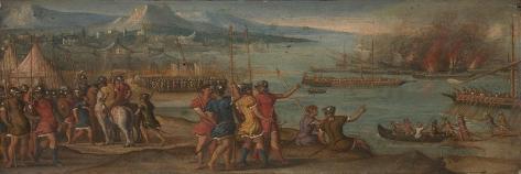 Giclee Print: A Naval Battle, C. 1580: 24x8in