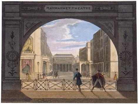 Giclee Print: View of the Haymarket Theatre, London, C1820: 12x9in