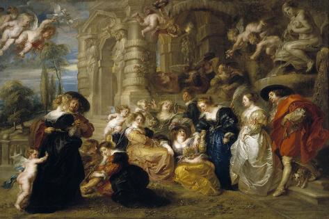 Giclee Print: The Garden of Love, C. 1633 by Peter Paul Rubens: 18x12in