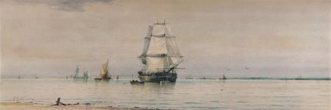 Giclee Print: Seascape, c1896 by Albert Ernest Markes: 24x8in