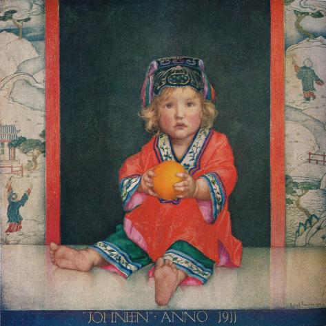 Giclee Print: 'Johneen, son of Mr and Mrs. John Noble', 1911, (1919) by Edward Reginald Frampton: 16x16in