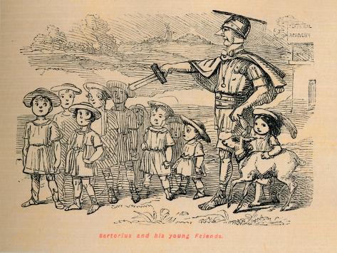 Giclee Print: 'Sertorius and his young Friends', 1852 by John Leech: 12x9in