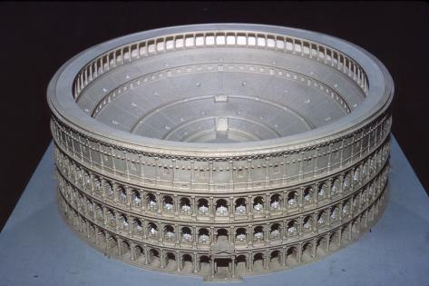 Giclee Print: Model of Colosseum at Rome (Museo di Civilta Roma), c20th century by CM Dixon: 18x12in