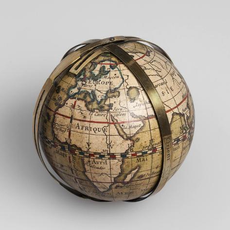 Giclee Print: Terrestrial Globe, 1720: 16x16in