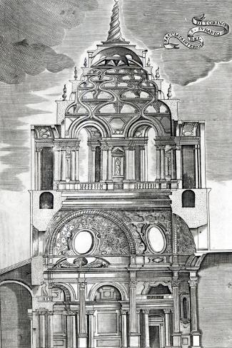 Giclee Print: Architectural Illustration, from Architettura Civile, 1737 by Guarino Guarini: 18x12in