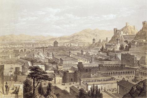 Giclee Print: The City of Ephesus from Mount Coressus, 1859 by E. Falkener: 18x12in