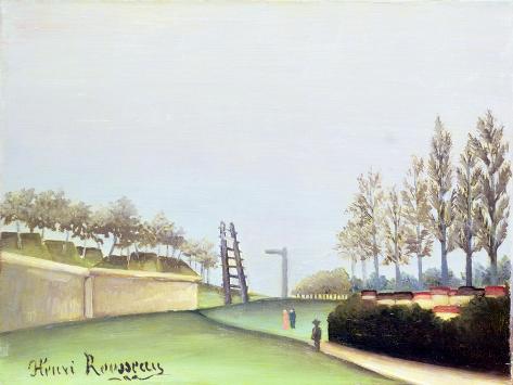 Giclee Print: View from the Porte de Vanves, Paris, 1909 by Henri Rousseau: 12x9in