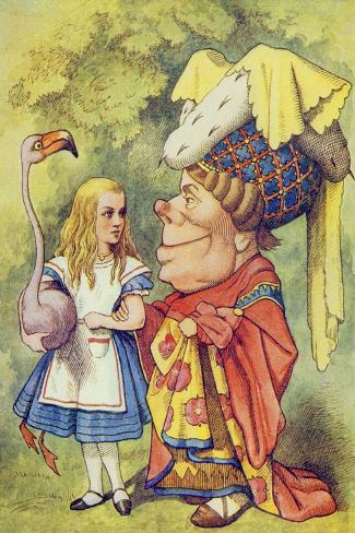 Giclee Print: Alice with the Duchess, Illustration from Alice in Wonderland by Lewis Carroll by John Tenniel: 18x12in