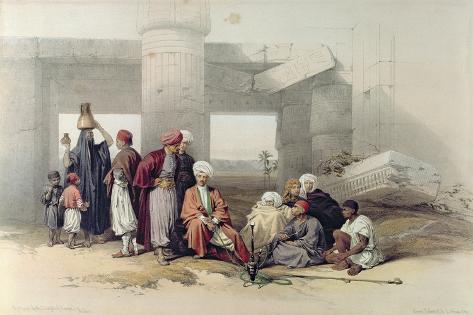 Giclee Print: Entrance of the Temple of Amus II at Goorha, Thebes, from Egypt and Nubia, Vol.1 by David Roberts: 18x12in