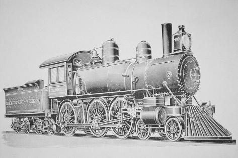 Giclee Print: A Schenectady Locomotive by American School: 18x12in