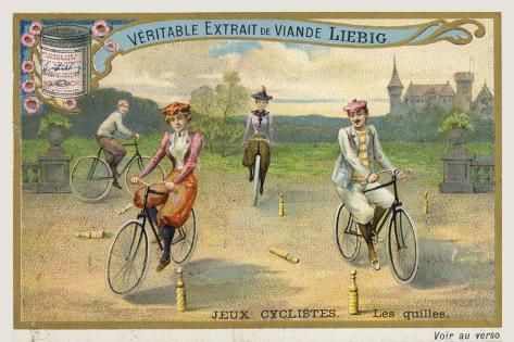 Giclee Print: Jeux Cyclistes, Cycling around Skittles in France: 18x12in