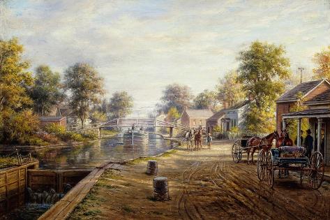 Giclee Print: Scene Along the Delaware and Hudson Canal, 1907 by Edward Lamson Henry: 18x12in