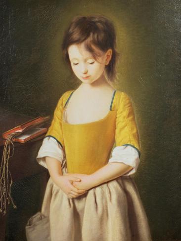 Giclee Print: Portrait of a Young Girl, La Penitente by Pietro Antonio Rotari: 12x9in