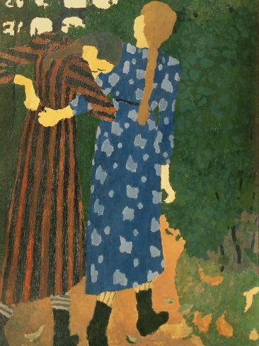 Giclee Print: Two Girls Walking by Edouard Vuillard: 12x9in