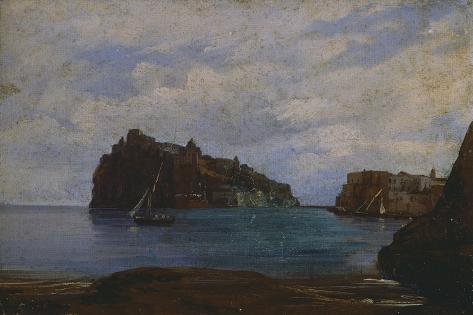 Giclee Print: The Aragonese Castle of Ischia by Teodoro Duclere: 18x12in