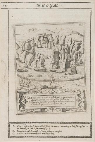 Giclee Print: Stonehenge Set in the Hills, 1695 by Johannes Kip: 18x12in