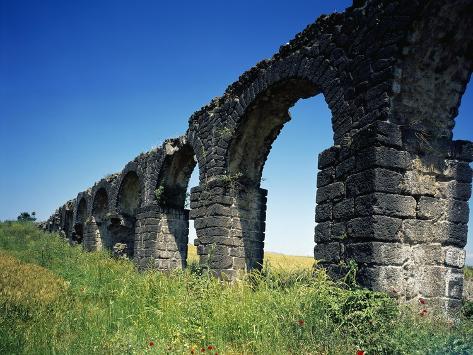 Giclee Print: Stretch of Roman Aqueduct at Issos, Turkey: 12x9in